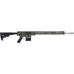 Great Lakes Firearms & Ammunition GREAT LAKES FIREARMS AR-10 243 Win 24" 5rd Semi-Auto Rifle | Pursuit Green Camo - $940.73 at KYGUNCO