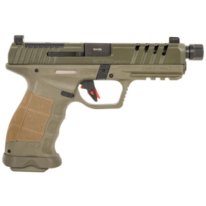 Sar Usa SAR USA SAR9 SOCOM 9mm 5.2" 21rd Optic Ready Pistol + Threaded Barrel | Special Forces Green - $506.23 at KYGUNCO