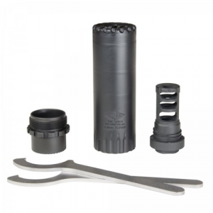 YANKEE HILL MACHINE COMPANY TURBO K 5.5" Rifle Silencer / Suppressor (Includes Muzzle Brake) - Black