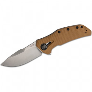 ZERO TOLERANCE KVT Flipper Knife 3.75" Drop Point Blade | Coyote Tan G10 Grips