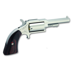 Naa NAA Sheriff 22 WMR 2.5" 5rd Mini Revolver - Stainless w/ Rosewood Grips - $320.49 at KYGUNCO