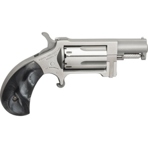 Naa NAA 22 LR 1.125" 5rd Mini-Revolver - Stainless w/ Black Pearl Grips - $263.99 at KYGUNCO