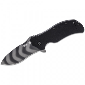 ZERO TOLERANCE Assisted Flipper Knife 3.25" Plain Blade - Black G10 Handles