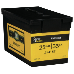 Speer SPEER AMMO Reloading Bullets SPTZ SP VAL 22 Caliber 55 Grain 1000rd - $136.15 at KYGUNCO