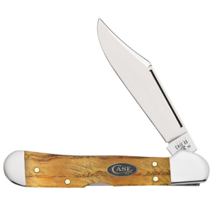 CASE KNIVES Yellow Curly Oak - Mini CopperLock (71749L SS) - Case Knives