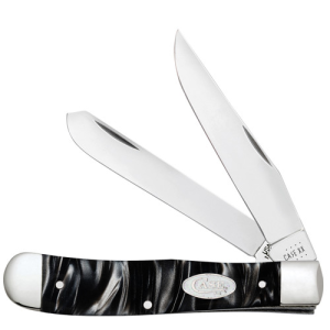 CASE KNIVES Black Pearl Kirinite Trapper (10254 SS) - Case Knives
