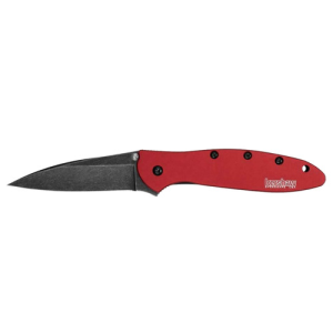 KERSHAW KNIVES Leek Speedsafe Assisted Folding Knife - Red - Kershaw Knives