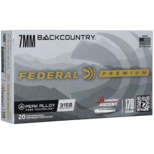FEDERAL AMMO 7mm Backcountry 170Gr Terminal Ascent 20rd
