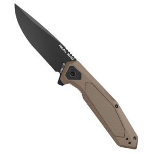 Real Avid REAL AVID RAV-3 Plain Edge Black/Tan 3.25" Liner Lock - $34.99 at KYGUNCO