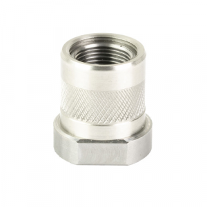 ODIN Works Thread Adapter 1/2x28 To 5/x24 223 Rem/5.56 Silver