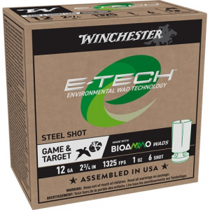 WINCHESTER AMMO 12Ga 2-3/4" #6 E-Tech Biowad 1 oz 25rd