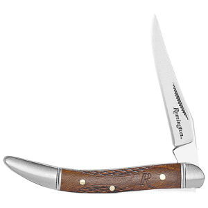 REMINGTON Woodland Toothpick SS Blade Brown wRem Logo Wood