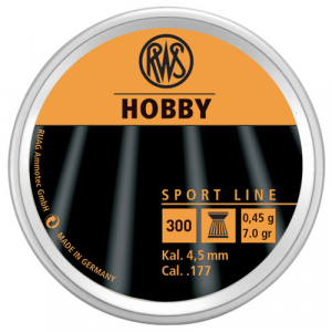 RWS Hobby .177 Cal, 7.0 Grains, Wadcutter, 300ct