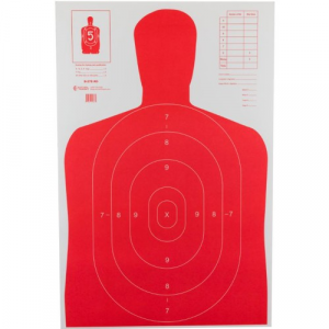 ACTION Target B-27e High Visibility Fluorescent Red Silhouette 23x36" | 100 Count