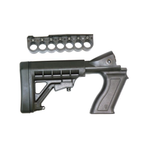 ARCHANGEL Tactical Pistol Grip Stk Blk 6pos Shell Holdr 12ga