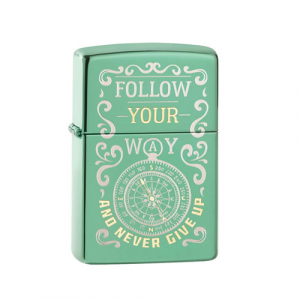 ZIPPO Windproof Lighter - Follow Your Way / Green