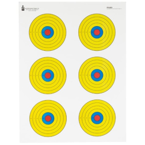816506023760 ACTION Target Pr-be6 High Visibility Fluorescent 6 Bull's-eye 17.5x23" Target | 100 Count 816506023760 CTN-PR-BE6-100