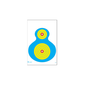ACTION TARGET High Visibility Fluorescent 19x25 Blue/Yellw 100pk