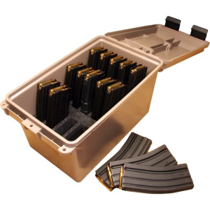 MTM TactiCal Mag Can for 223/5.56 AR-15 mags, Flat Dark Earth (FDE)