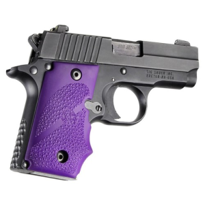 743108380062 HOGUE Over Molded Rubber Grip W/ Finger Grooves For Sig Sauer P238 | Purple 743108380062 HGU-38006
