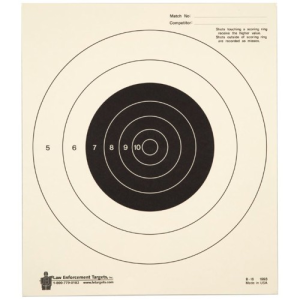 816506026563 ACTION Target 25 Yard Slow Fire Bulls-eye Heavy Tagboard 10.5x12" Target | 100 Count 816506026563 CTN-B-16-100