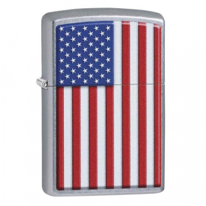 ZIPPO Windproof Lighter - Patriotic Street Chrome
