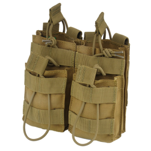 CONDOR Outdoor Double Stacker M4 Mag Pouch Coyote Brown