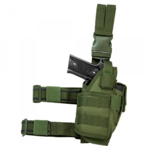 NCSTAR 2955 Drop Leg Tactical Holster - Green Rh 9.75"