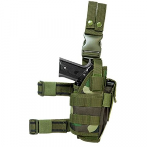 NCSTAR 2955 Drop Leg Tactical Holster - Woodland Cam Rh