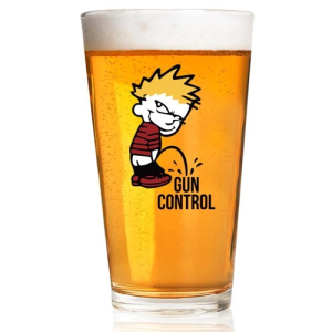 2 MONKEY TRADING Pint Glass P on Gun Control - 2 Monkey Trading