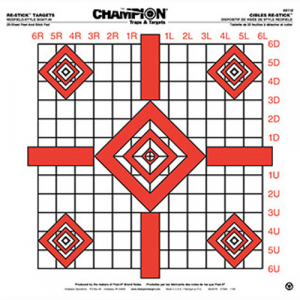 CHAMPION Re-stick 100 Yd Rdfld Sight-in Target (16x16")
