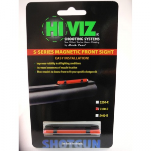 613485584608 HI-VIZ S-series Magnetic Front Sight Blk -red Fiber Optic 613485584608 HVZ-S300-R