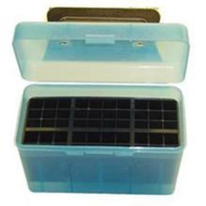 MTM Deluxe Ammo Box 50rd Hndl 300 WSM 300 RUM Clr-Blue