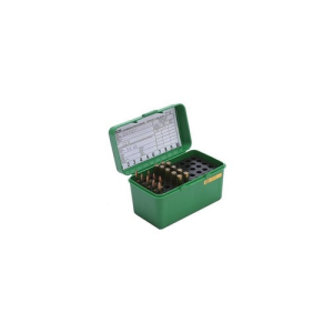 MTM Deluxe Ammo Box 50 Round Handle 22-250 243 308 Grn