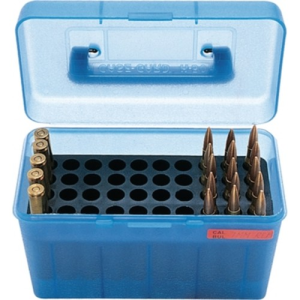 Mtm MTM Deluxe Ammo Box 50rd Handle 22-250 243 308 Clr-Blu - $9.89 at KYGUNCO