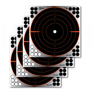 ALLEN Ez Aim Reflective Adhesive 12x12 Bullseye, 4 Pack