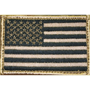 BLACKHAWK Patch, American Flag Tan/Black (2" x 3") USA - Blackhawk!