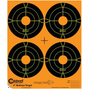661120055150 CALDWELL Orange Peel 4" Bullseye Targets, 5 Sheets 661120055150 CLD-405515