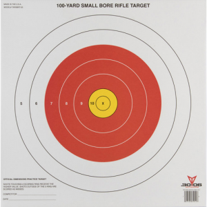 30-06 Outdoors Small Bore Rifle Target 20pk White/red