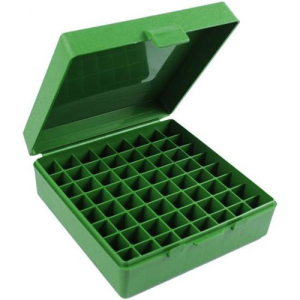 MTM Case Gard P-64 Magnum 64 Round 50 AE, 480 Ruger Ammo Box | Green
