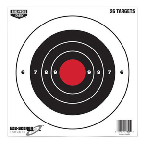 029057378269 BIRCHWOOD Casey Eze-scorer 8" Bull's-eye Paper Target - 26 Targets 029057378269 BRC-37826