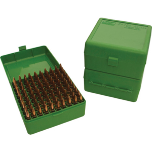 MTM Ammo Box 100rd Flip-Top 223, 204, 6x47 Grn/Black