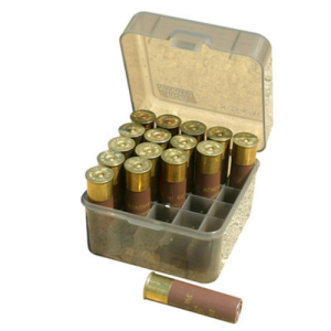 MTM Shot shell Box 25rd Flip-Top 10/12Ga 3.5" Clr-Smk