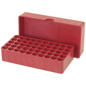 MTM Slip-Top Ammo Box 50 Round Round Hole 38 - 357 Red