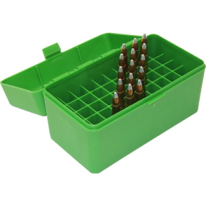 MTM Ammo Box 50rd Flip-Top 300 WSM 45-70 7mm Grn