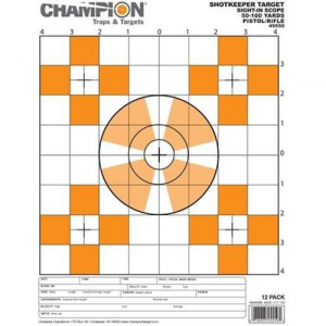 CHAMPION Shotkeeper, Sight In Scope Target Small 12pk