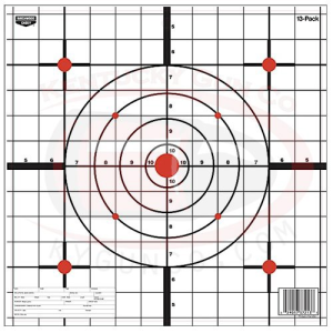 029057372137 BIRCHWOOD Casey Eze-scorer 12" Sight-in Paper Target - 13 Targets 029057372137 BRC-37213