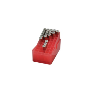MTM Slip-Top Ammo Box 50rd Square Hole 41 -44 Clr-Red