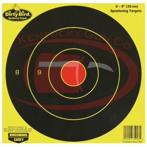 029057359084 BIRCHWOOD Casey Dirty Bird 8" Yellow Bull's-eye Target - 8 Targets 029057359084 BRC-35908