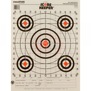 CHAMPION Scorekeeper, 100 Yd. Rifle Sight In O/b 12pk